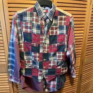 Vintage Tommy Hilfiger Tartan Plaid Shirt & Matching Vest Set